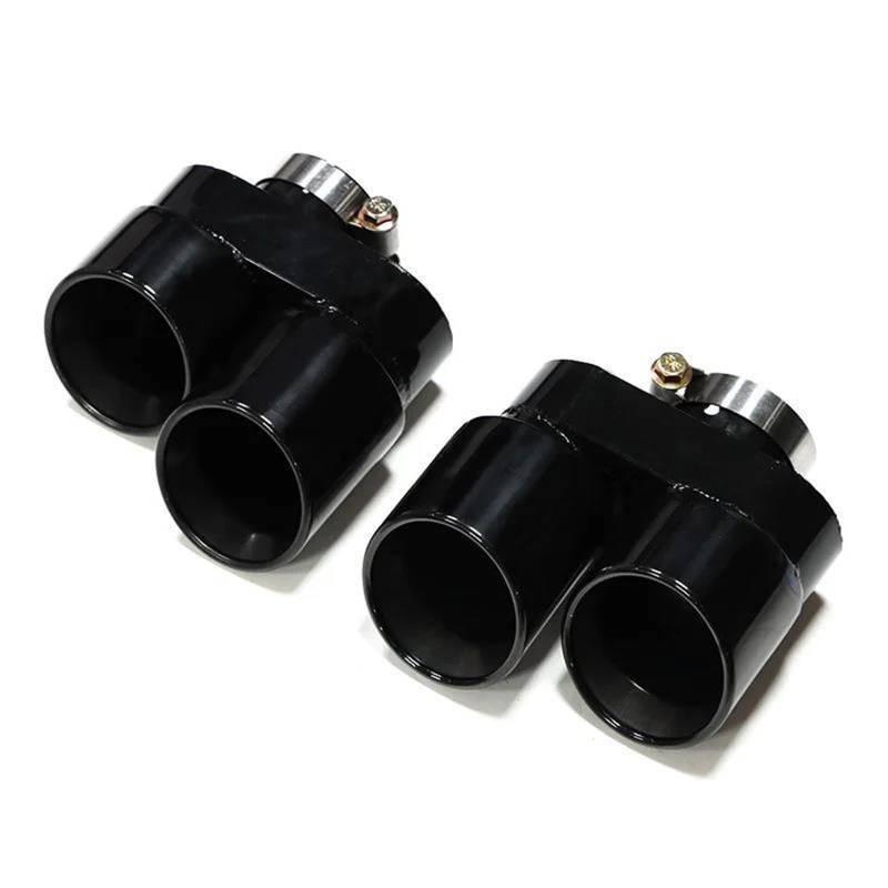 Auspuffblenden Quad-Auspuffblende Aus Kohlefaser Für G20 G21 330i 330d 320d Schalldämpfer Aus Edelstahl Mit Doppelauslass Auspuffanlage Endrohr Endrohrblenden(A Black) von DZSHONGXINSM