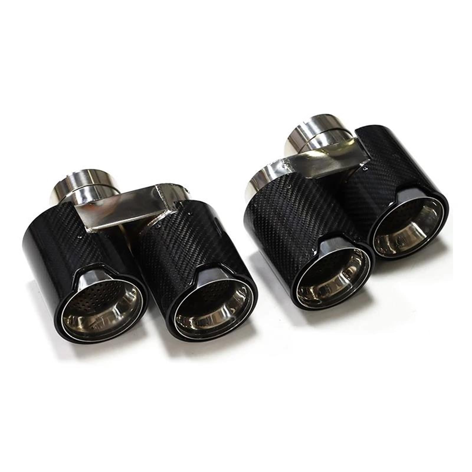 Auspuffblenden Quad-Auspuffblende Aus Kohlefaser Für G20 G21 330i 330d 320d Schalldämpfer Aus Edelstahl Mit Doppelauslass Auspuffanlage Endrohr Endrohrblenden(A Carbon 2) von DZSHONGXINSM