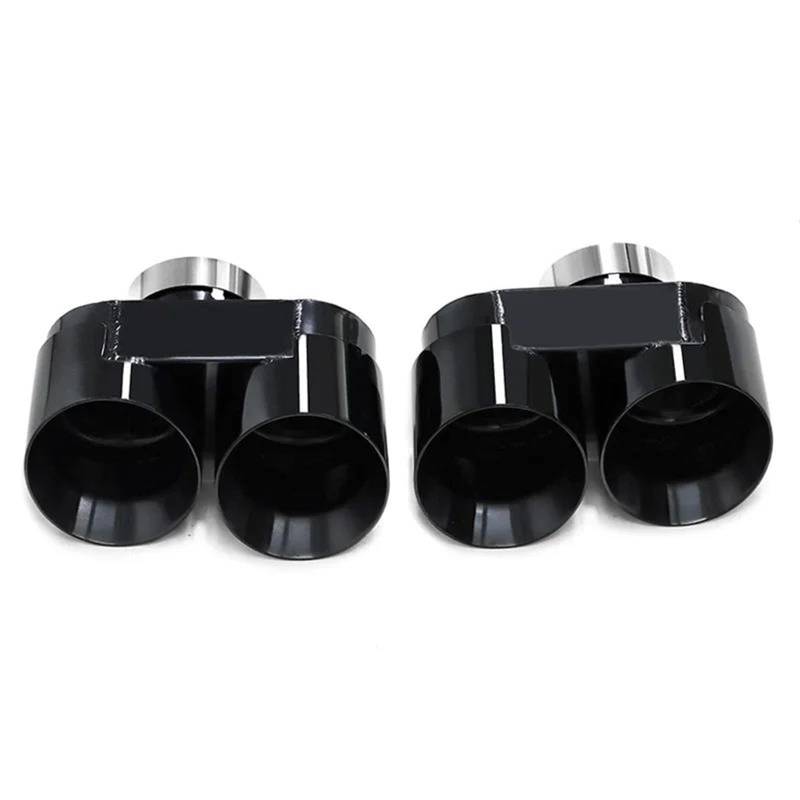 Auspuffblenden Quad-Auspuffblende Aus Kohlefaser Für G20 G21 330i 330d 320d Schalldämpfer Aus Edelstahl Mit Doppelauslass Auspuffanlage Endrohr Endrohrblenden(B Black 1) von DZSHONGXINSM