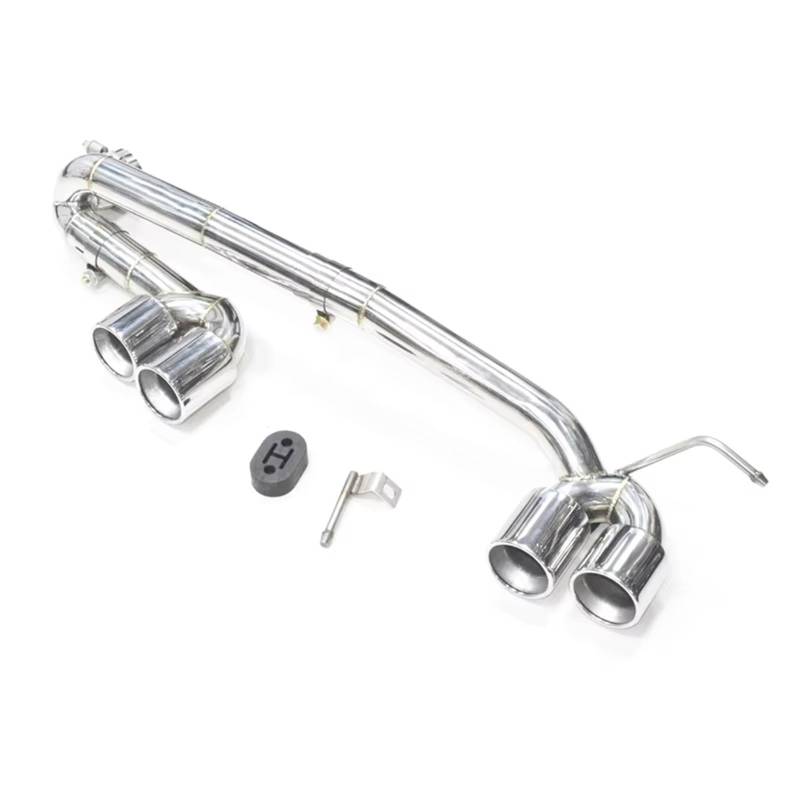 Auspuffblenden Quad Carbon Fiber Auspuffblende Edelstahl Auto Auspuffrohr Für E90 E92 320i 318i 325i Up Für M3 Stoßfänger Look Schalldämpfer Spitze Endrohrblenden(Silber) von DZSHONGXINSM