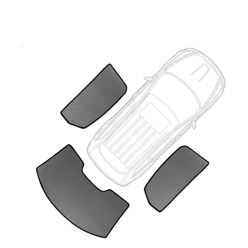 Auto Sonnenblende Für Civic Type R FD2 FD3 2005-2011 Magnetischer Autosonnenschutz Frontscheibenvorhang Heckscheibenvorhang Sonnenschutz Schild Sonnenschutz(3Pcs Rear Windshield) von DZSJUNCHENSM