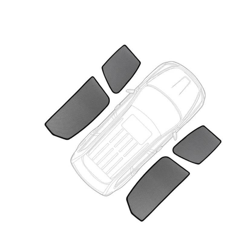 Auto Sonnenblende Für Lexus CT 200H 2011-2022 Auto Sonnenblende Fenster Windschutzscheibe Abdeckung Sonnenschirm Vorhang Mesh Schatten Blind Custom Sonnenschutz(4PCS Side Window) von DZSJUNCHENSM