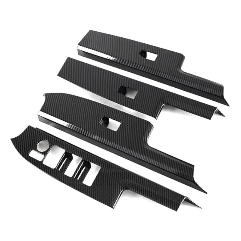 Zentrale Dashboard Dekoration 4PCS Auto Fenster Glas Lift-Taste Schalter Abdeckung Trim Tür Armlehne Panel Für Toyota Bz4X 2022 2023 Carbon Faser Auto Styling Lüftungsgitter Zierleiste von DZSMACHENGSM