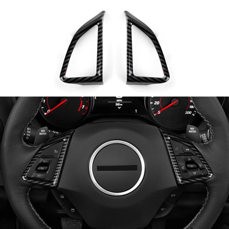 Zentrale Dashboard Dekoration Autoaufkleber ABS Carbon Fiber Aufkleber Innen Für Chevy Für Camaro ZL1 2016-2024 Zubehör Auto Styling Lüftungsgitter Zierleiste(Style 2) von DZSMACHENGSM