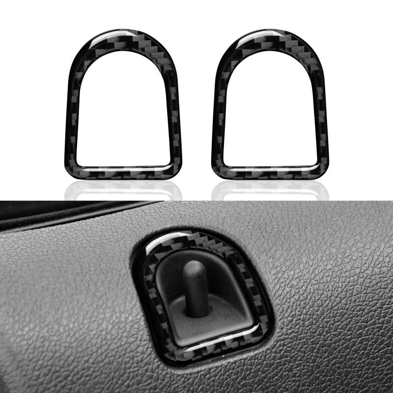 Zentrale Dashboard Dekoration Carbon Fiber Innen Aufkleber Für Ford Für Mustang GT 2009-2014 Auto Getriebe Shift Panel Trim Zubehör Auto Styling Lüftungsgitter Zierleiste(Door Lock Sticker) von DZSMACHENGSM