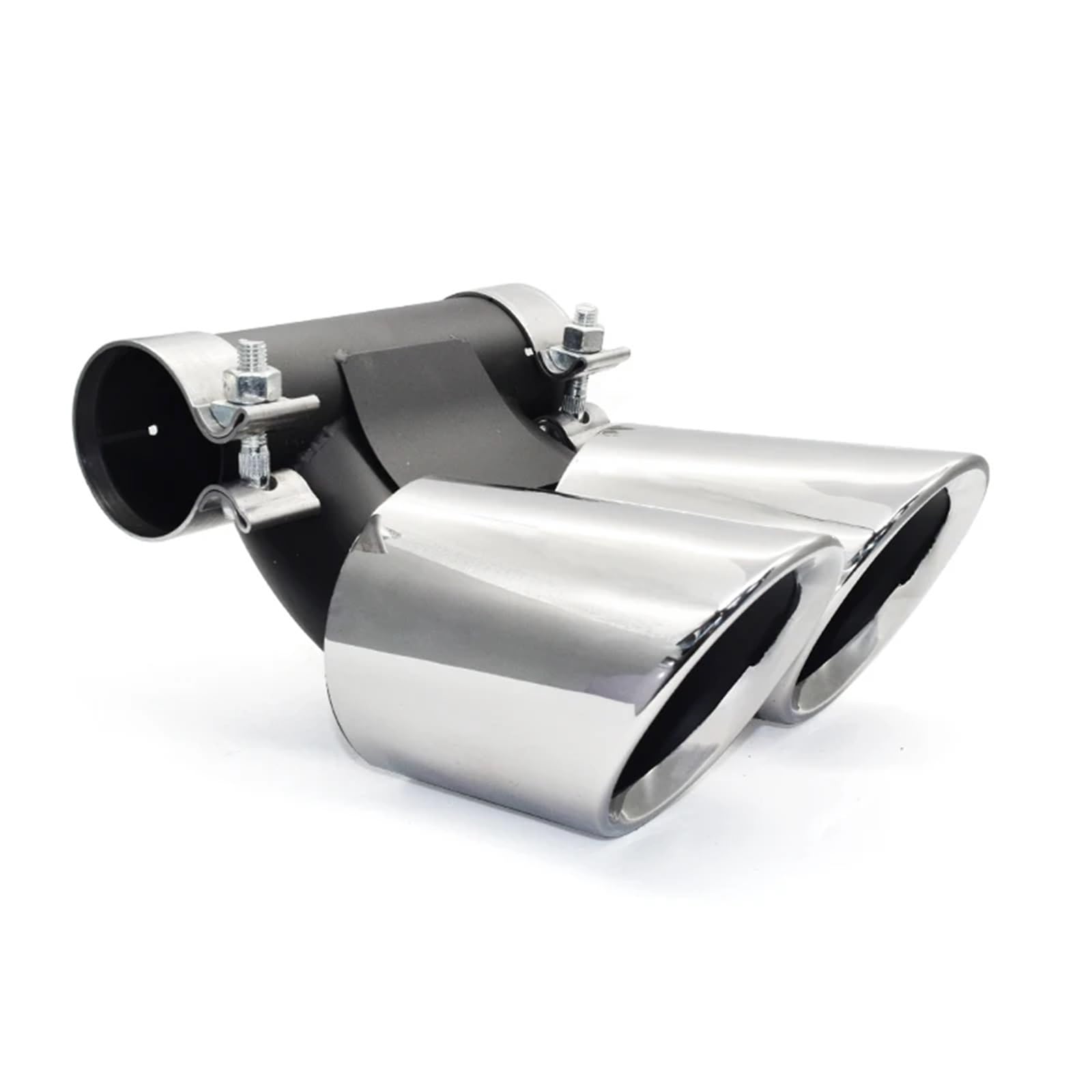 Endrohrblenden 1 PCS Doppel Auto Auspuffblende Für 718 Für Cayman Für Boxster 982 (2016-Up) Schalldämpfer Spitze Endrohr Auspuffanlage Düse Auspuff Endrohr(Silber) von DZSNBMSHD