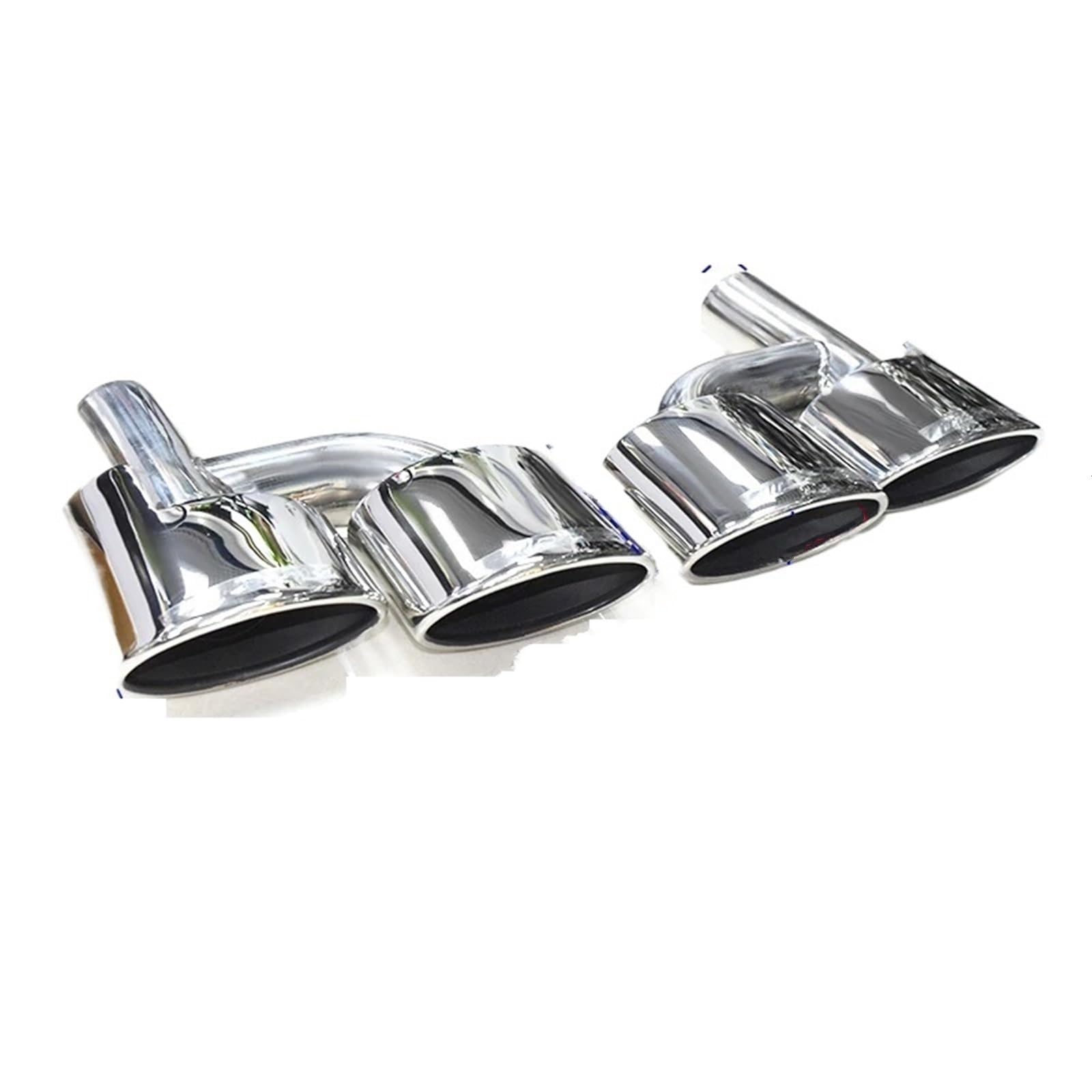 Endrohrblenden 1 Paar Auto-Auspuffblende Für Benz W204 C-Klasse E-Klasse S-Klasse Upgrade Für C63 4-Auslass-Endrohrblende Schalldämpfer Auspuffanlage Auspuff Endrohr(Silver R) von DZSNBMSHD