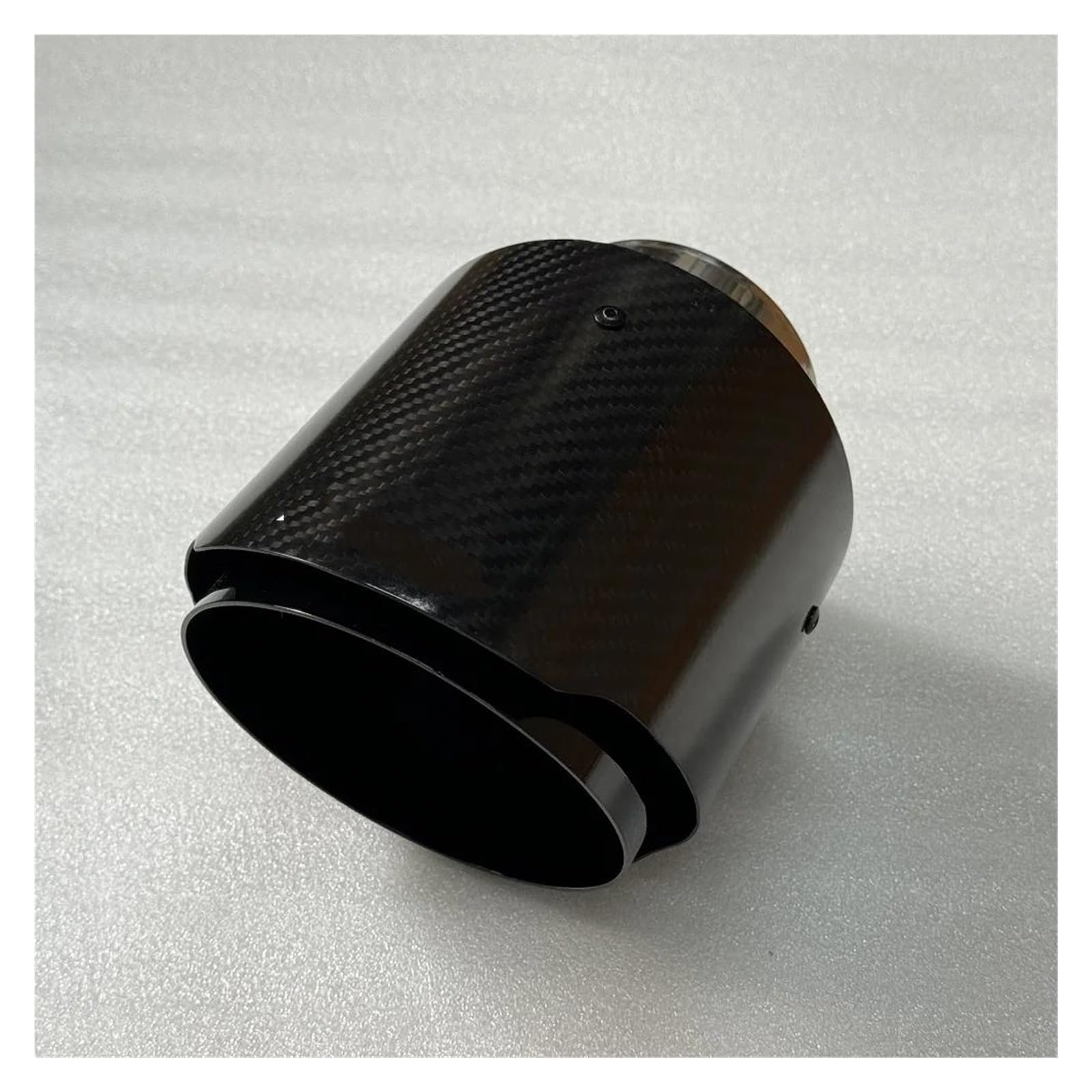 Endrohrblenden 1 STÜCKE Auto Auspuffrohr Schwarz Edelstahl Endrohr Outlet 130MM Universal Glänzend Carbon Düsen Schalldämpfer Spitze Auspuff Endrohr(ID 67MM-OD 130MM) von DZSNBMSHD
