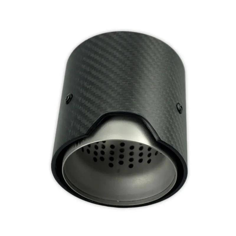 Endrohrblenden 1 STÜCKE Carbon Fiber Auspuffblende Auspuffspitze Für M2 Für M3 Für M4 Für M135i Für M235i Für M140i Für M240i Für M335i Für M340i Auspuff Endrohr(Silver Matte in63mm) von DZSNBMSHD