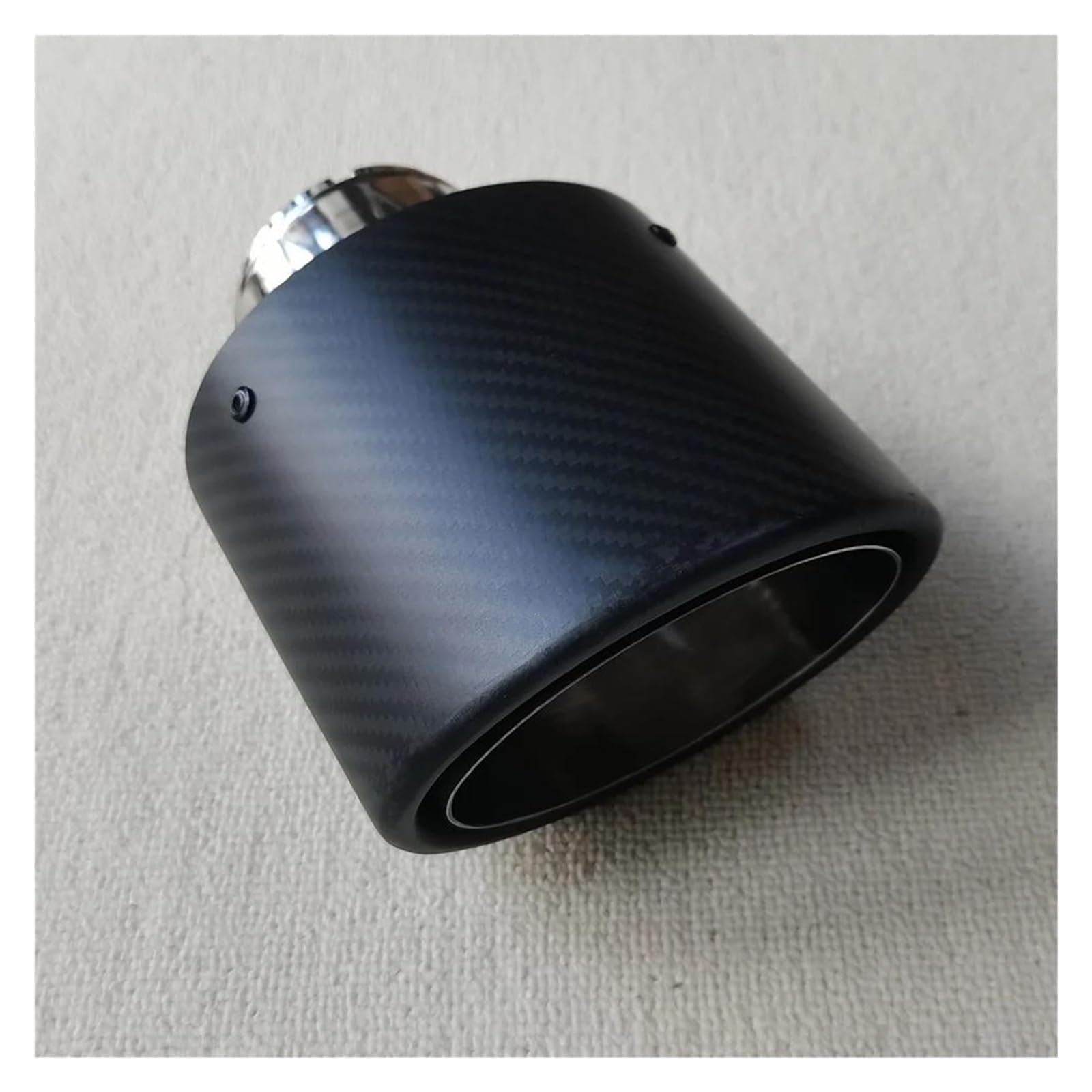 Endrohrblenden 1 STÜCKE Oval Carbon Fiber 130/150 MM Große Durchmesser Outlet Düse Universal Auto Edelstahl Endrohr Auspuffrohr Tipps Schalldämpfer Auspuff Endrohr(ID 51MM-OD 150MM) von DZSNBMSHD