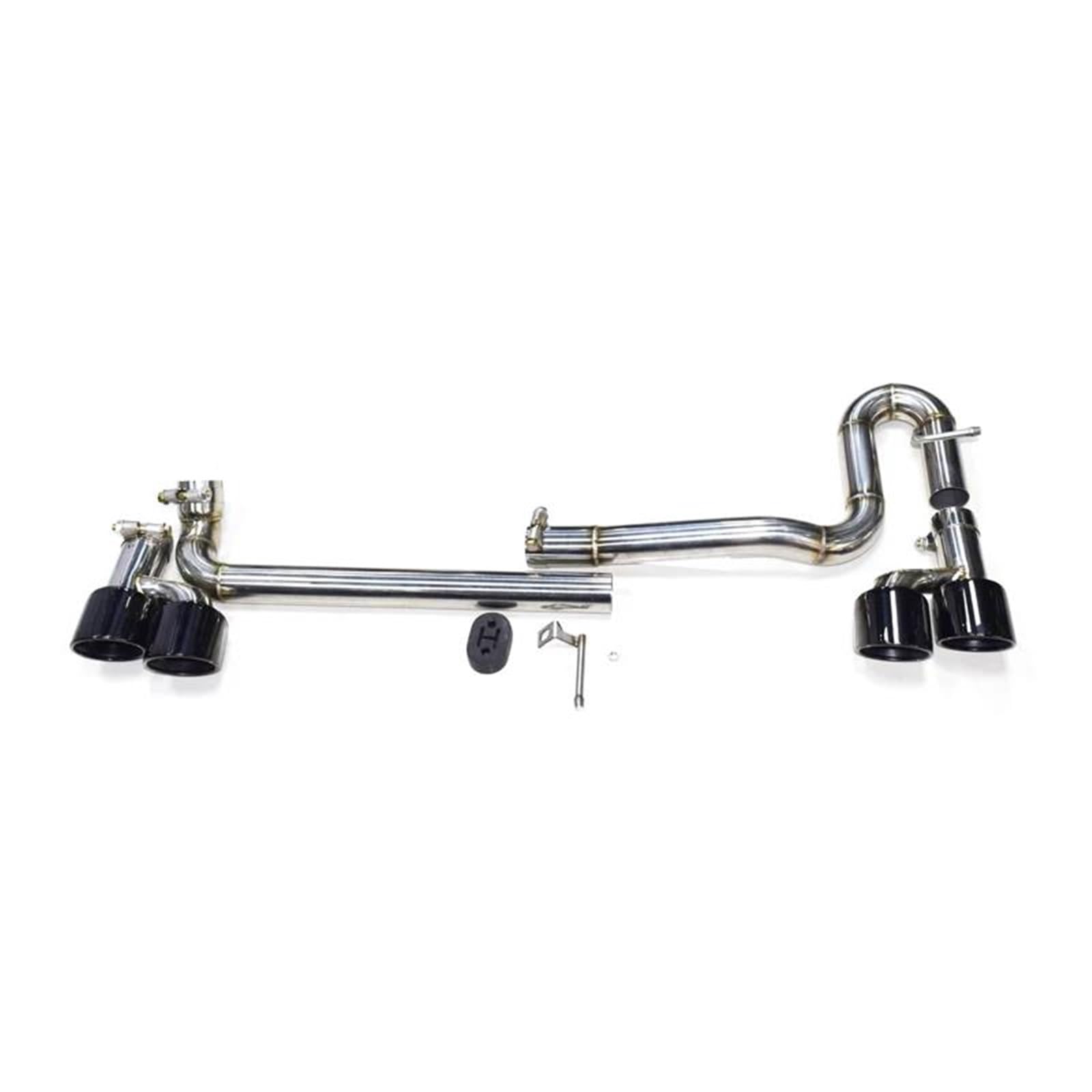 Endrohrblenden 1 Satz 304 Edelstahl-Auto-Auspuffblende Für VW Für CC Schalldämpferspitzen 4 Out Carbon Fiber Auspuffrohrdüsensystem Auspuff Endrohr(Schwarz) von DZSNBMSHD