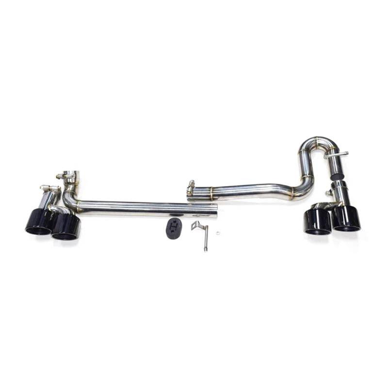Endrohrblenden 1 Satz 304 Edelstahl-Auto-Auspuffblende Für VW Für CC Schalldämpferspitzen 4 Out Carbon Fiber Auspuffrohrdüsensystem Auspuff Endrohr(Schwarz) von DZSNBMSHD
