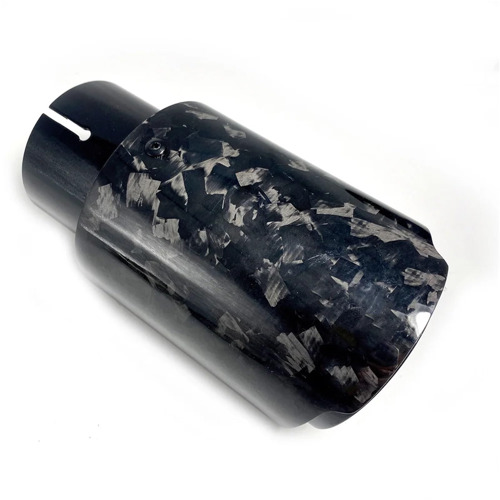 Endrohrblenden 1 Stück Auspuffblende Auspuffendrohr Endrohrblende Auto Universal Schwarz Edelstahl Glänzend Geschmiedet Kohlefaser Auspuff Endrohr(IN 67MM-OUT 101MM) von DZSNBMSHD