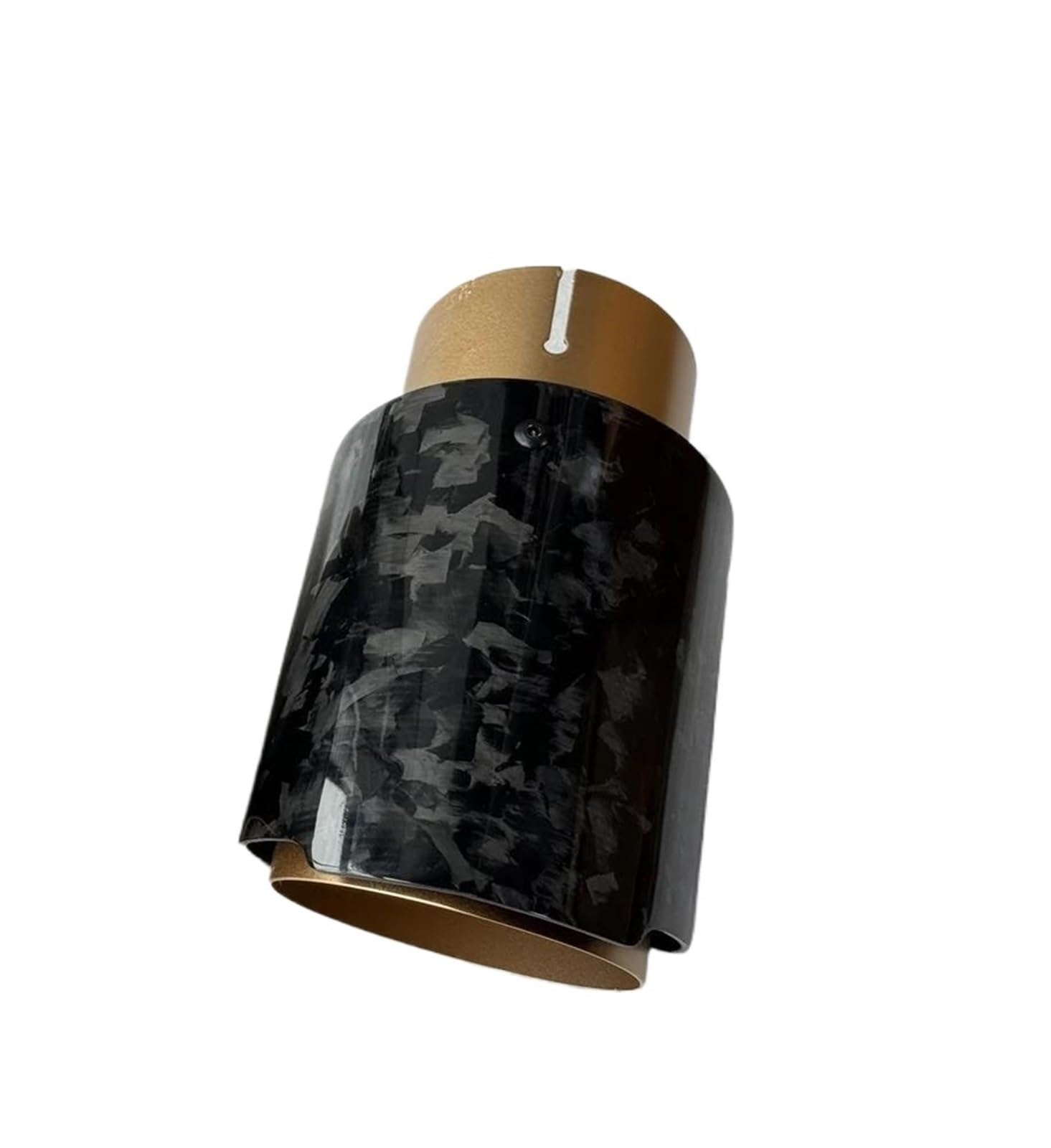 Endrohrblenden 1 Stück Für Einzelauto-Auspuffspitzen Goldenes Rohr Glänzend Geschmiedete Kohlefaser-Auspuffdüse Endrohr Schalldämpferspitzen Auspuff Endrohr(ID 57MM-OD 101MM) von DZSNBMSHD