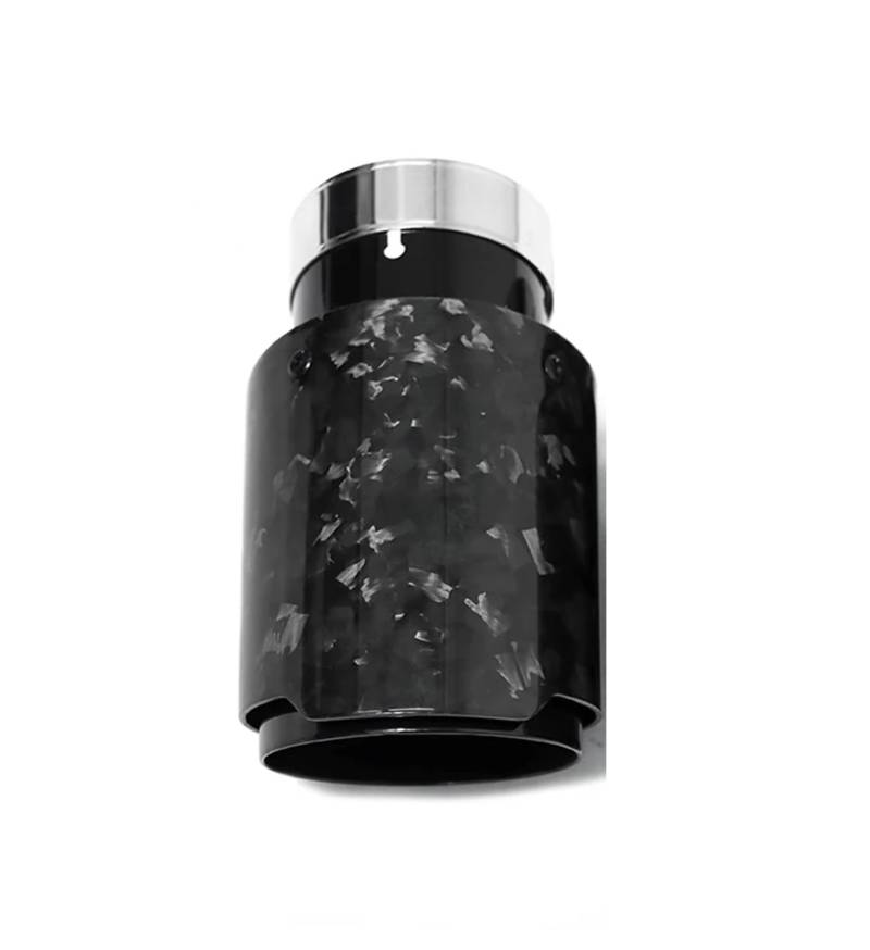 Endrohrblenden 1 Stück Glossy Forge Carbon Fiber Schwarz 304 Edelstahl Schalldämpferspitze Universal Auspuffrohrdüse Für Schalldämpferspitzen Auspuff Endrohr(ID57MMOD114MM) von DZSNBMSHD