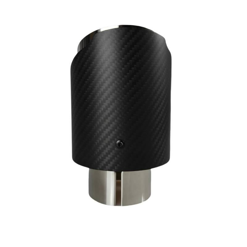 Endrohrblenden 1 Stück Universal Auto Carbon Fiber Endrohr Edelstahl Schalldämpfer Polieren Single Out Twill Matte Auspuffdüse Spitze Auspuff Endrohr(63.5mm-76mm) von DZSNBMSHD