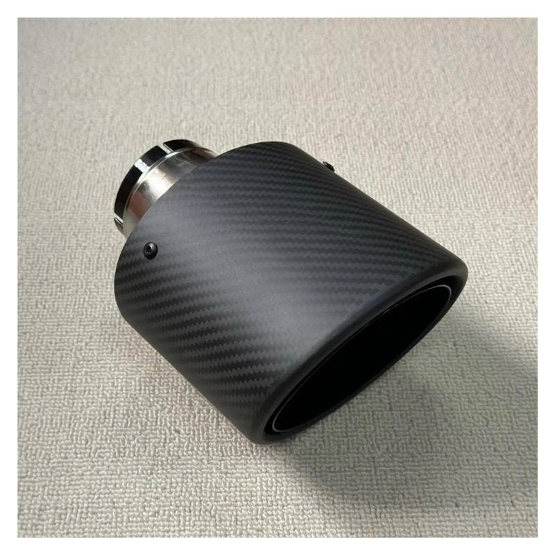 Endrohrblenden 1-teiliges Ovales Schräges Mattes Carbonfaser-Auspuffendrohr Schalldämpfersystem Universelles Schalldämpferrohr Endrohrblenden Auspuff Endrohr(57MM IN 115MM OUT) von DZSNBMSHD