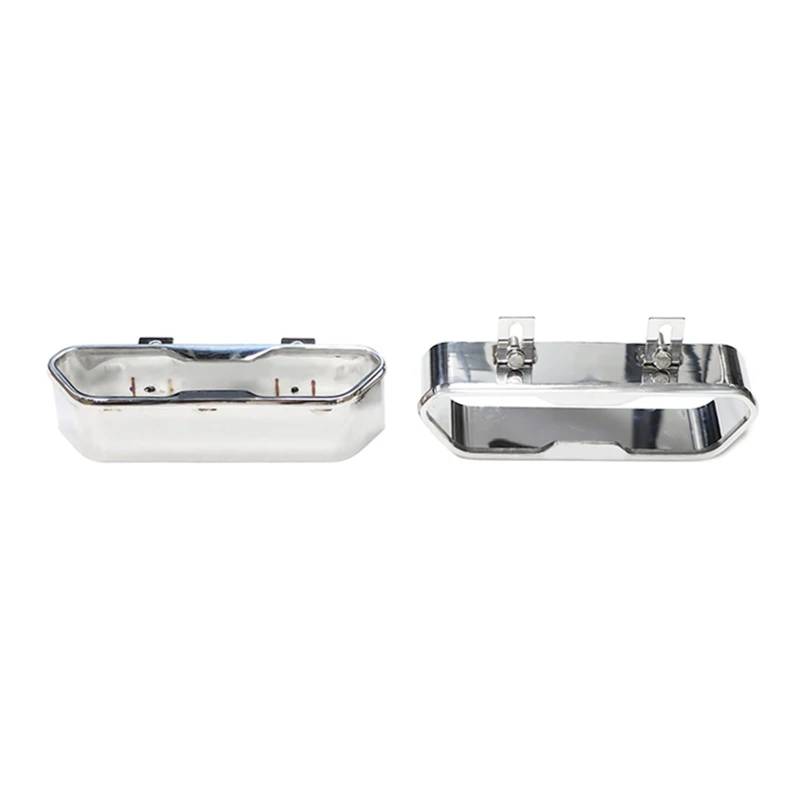 Endrohrblenden 2 Stücke Auto Exahaust Spitze Für Benz Für G Klasse G63 G500 G55 W463 Schalldämpfer Spitze Auspuff System Düse Alu Endrohr Auspuff Endrohr(Silber) von DZSNBMSHD