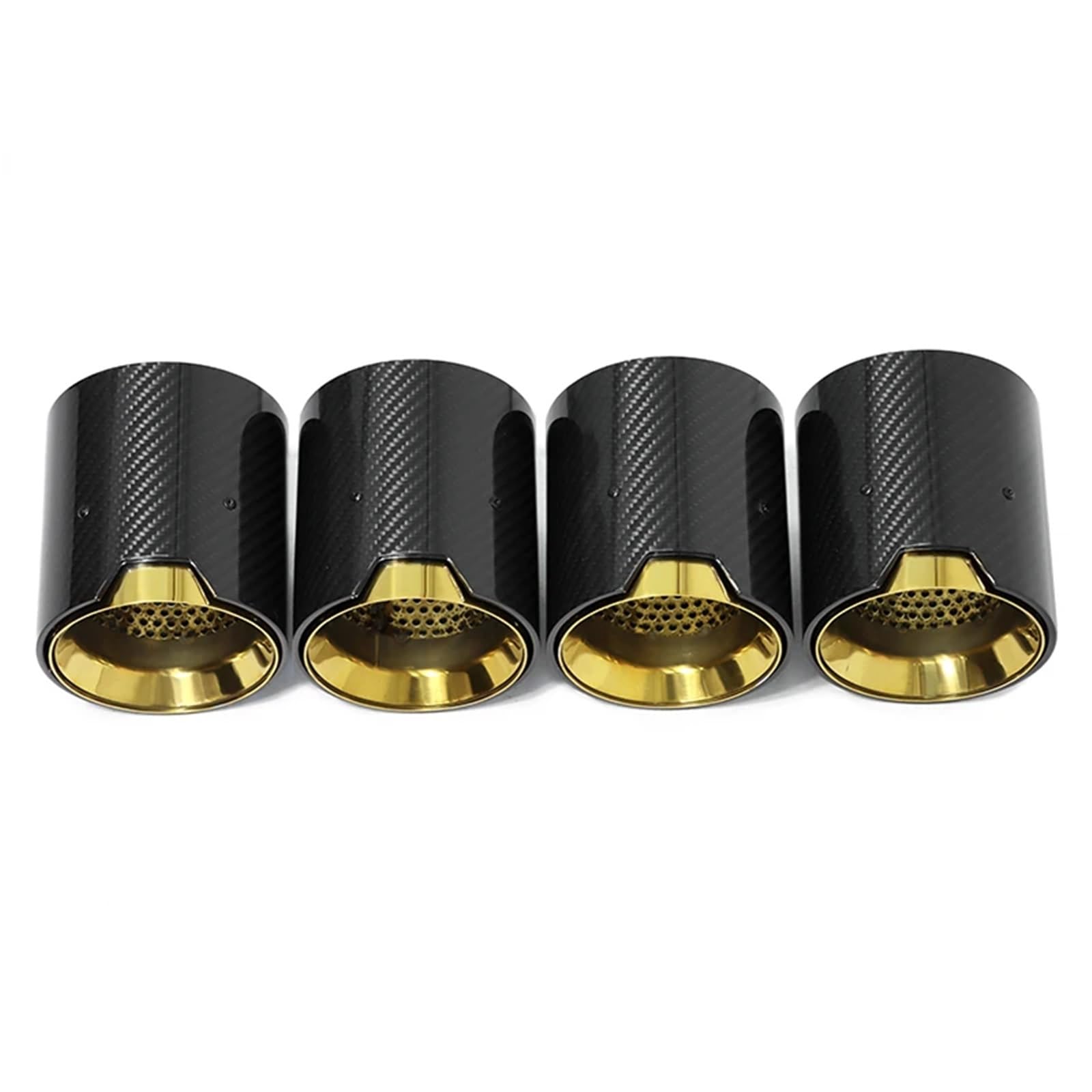 Endrohrblenden 4 Stück 304 Edelstahl Carbon Fiber Exhaut Spitze Endrohr Für X3M X4M F98 F97 X5M Auspuff Auspuff Endrohr(Gold) von DZSNBMSHD