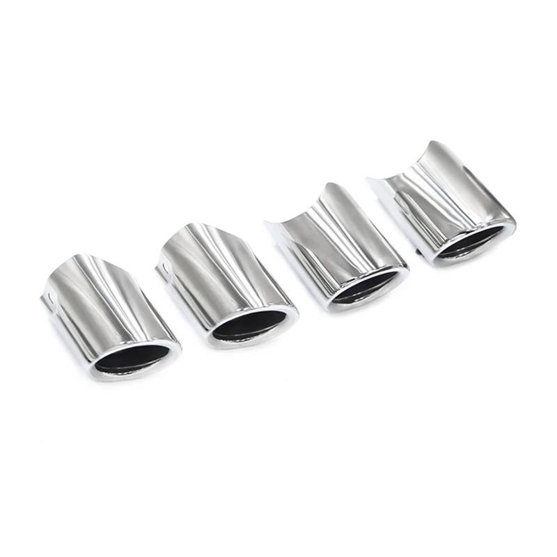 Endrohrblenden 4 Stücke Auspuffblende Für Panamera 3,0 T 2014-2016 Plug & Play Schalldämpfer Spitze Auspuff System Düse Auspuff Endrohr(Silber) von DZSNBMSHD