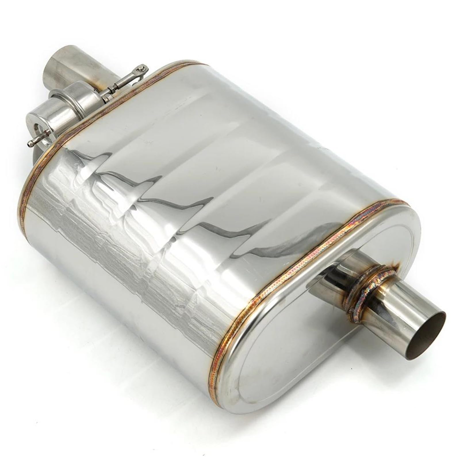 Endrohrblenden 51mm 63mm 76mm Auspuffschalldämpfer Mit Ablassventil Edelstahl Elektrische Auspuff Ausschnitt Fernbedienung Set Universal Auspuff Endrohr(51MM Right Muffler) von DZSNBMSHD