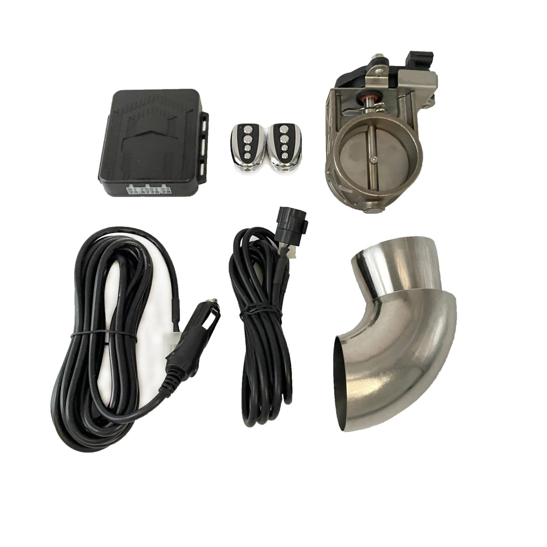Endrohrblenden Auspuff-Absperrventil Für Automobil-Vakuumpumpen Elektronisches Auspuffventil Mit Fernbedienung Mehrwinkelschalter 51 Mm 63 Mm 76 Mm Auspuff Endrohr(51mm Kit) von DZSNBMSHD