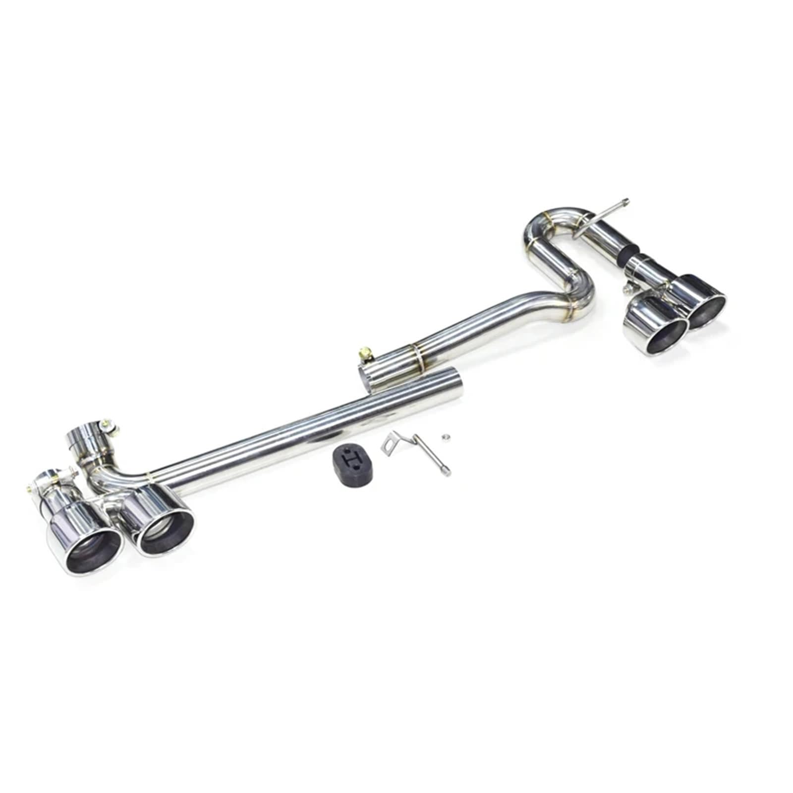Endrohrblenden Auspuffblende Für VW Für CC Auspuff Schalldämpfer Quad Carbon Fiber Auspuffblende System Endrohr Auspuff Endrohr(Silber) von DZSNBMSHD