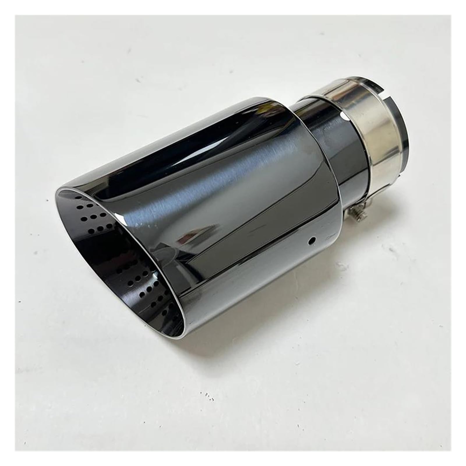 Endrohrblenden Auspuffdüse Edelstahl Titan Schwarz Großer Durchmesser 101mm 114mm Offenes Auto Schalldämpfersystem Punch Tail Düse Auspuff Endrohr(70mm-101mm) von DZSNBMSHD
