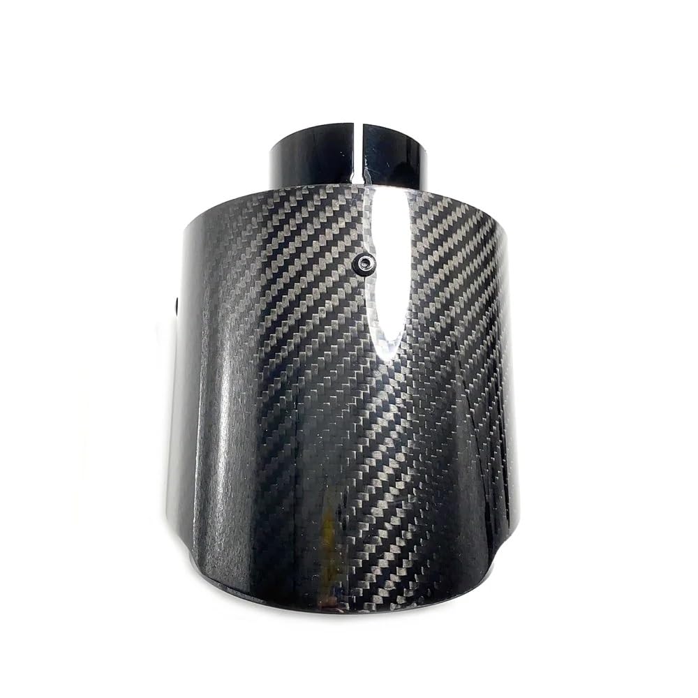 Endrohrblenden Auspuffrohr Auto Universal-Auspuffanlagen Edelstahl Carbon Endrohr Auslass 130MM Für Düsen Schalldämpferspitze Auspuff Endrohr(IN 57MM-OUT 76MM) von DZSNBMSHD