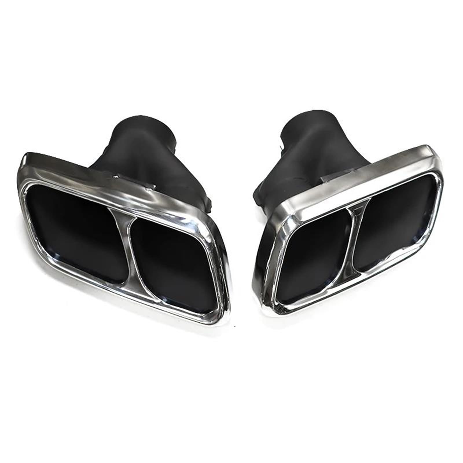 Endrohrblenden Auto-Auspuffblende 304 Edelstahl-Auspuffrohr Schalldämpferblende Für 2014–2017 Für Range Für Rover Bodykit Quadratische Auspuffanlage Auspuff Endrohr(Silber) von DZSNBMSHD