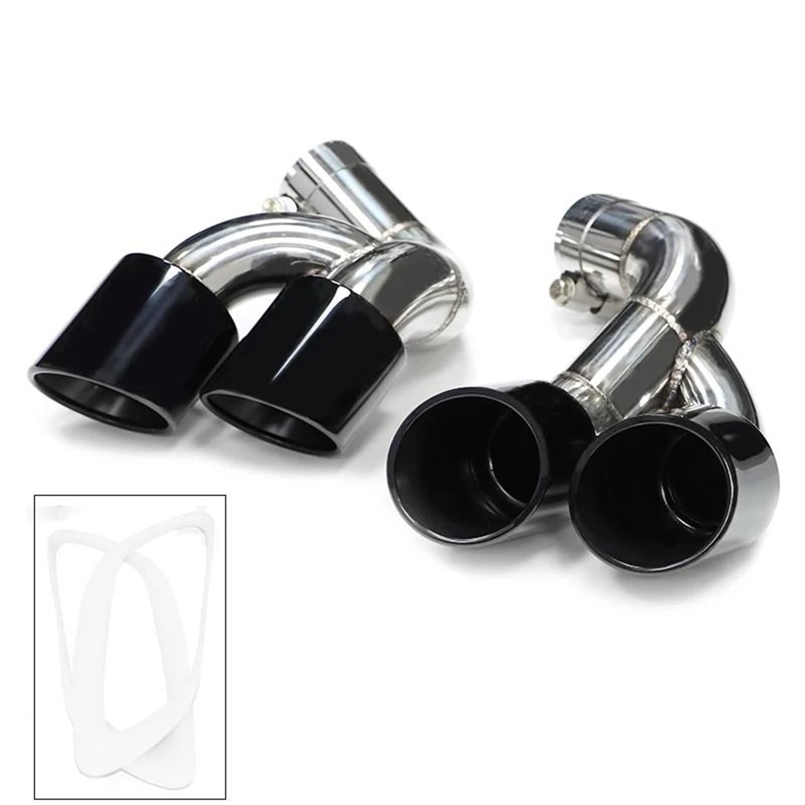 Endrohrblenden Auto-Auspuffblende Für X6 E71 2006–2014 Vierfach-Auspuffrohr Schalldämpferspitze Auspuffanlage Düse Und Auspuffabdeckung Auspuff Endrohr(Black Set A) von DZSNBMSHD