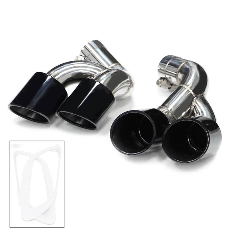 Endrohrblenden Auto-Auspuffblende Für X6 E71 2006–2014 Vierfach-Auspuffrohr Schalldämpferspitze Auspuffanlage Düse Und Auspuffabdeckung Auspuff Endrohr(Black Set A) von DZSNBMSHD