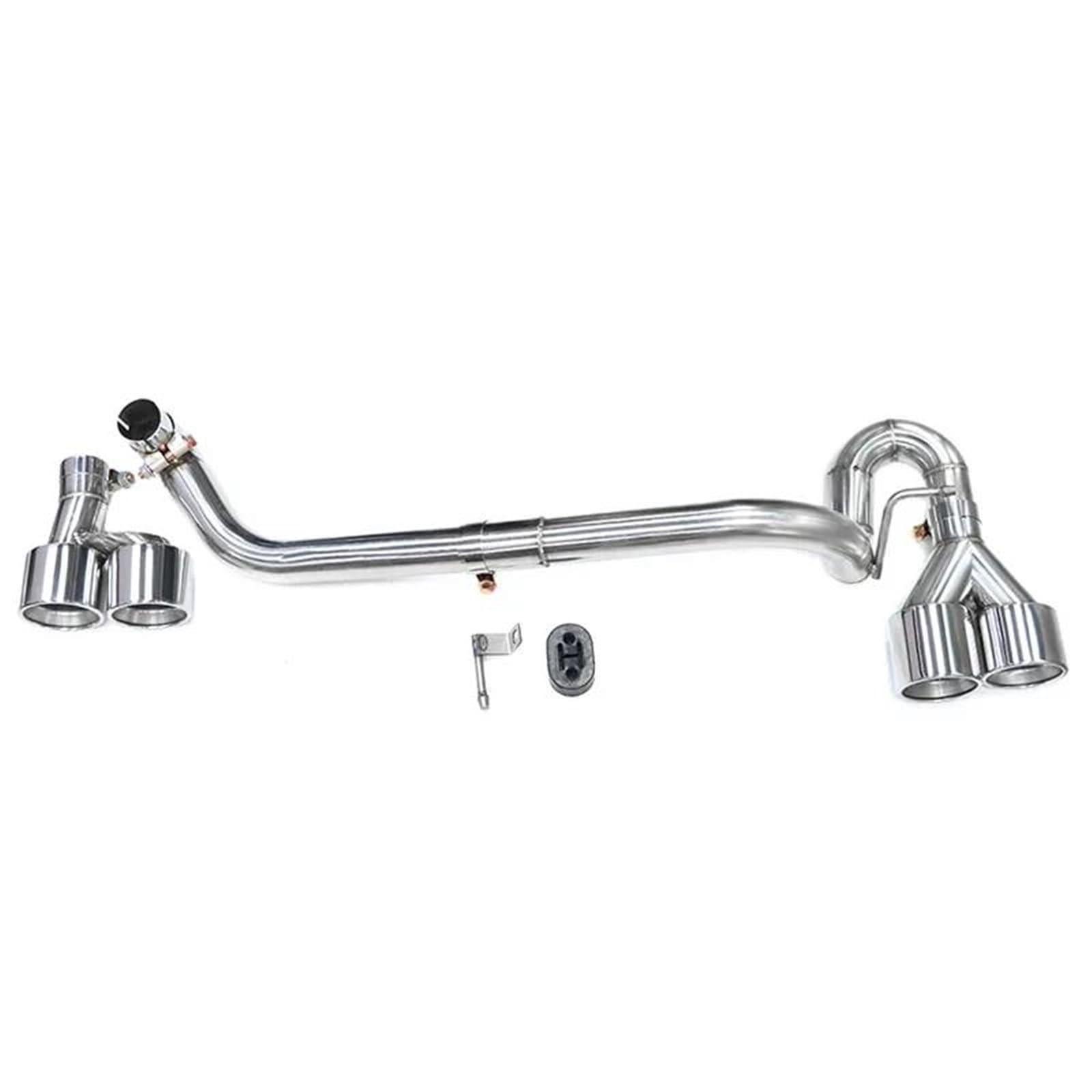 Endrohrblenden Auto-Auspuffendrohr Für 5er E60 520i 523i 525i Upgrade Für M5 Heckstoßstange Quad-Auspuffanlage Schalldämpfer Auspuff Endrohr(Silber) von DZSNBMSHD