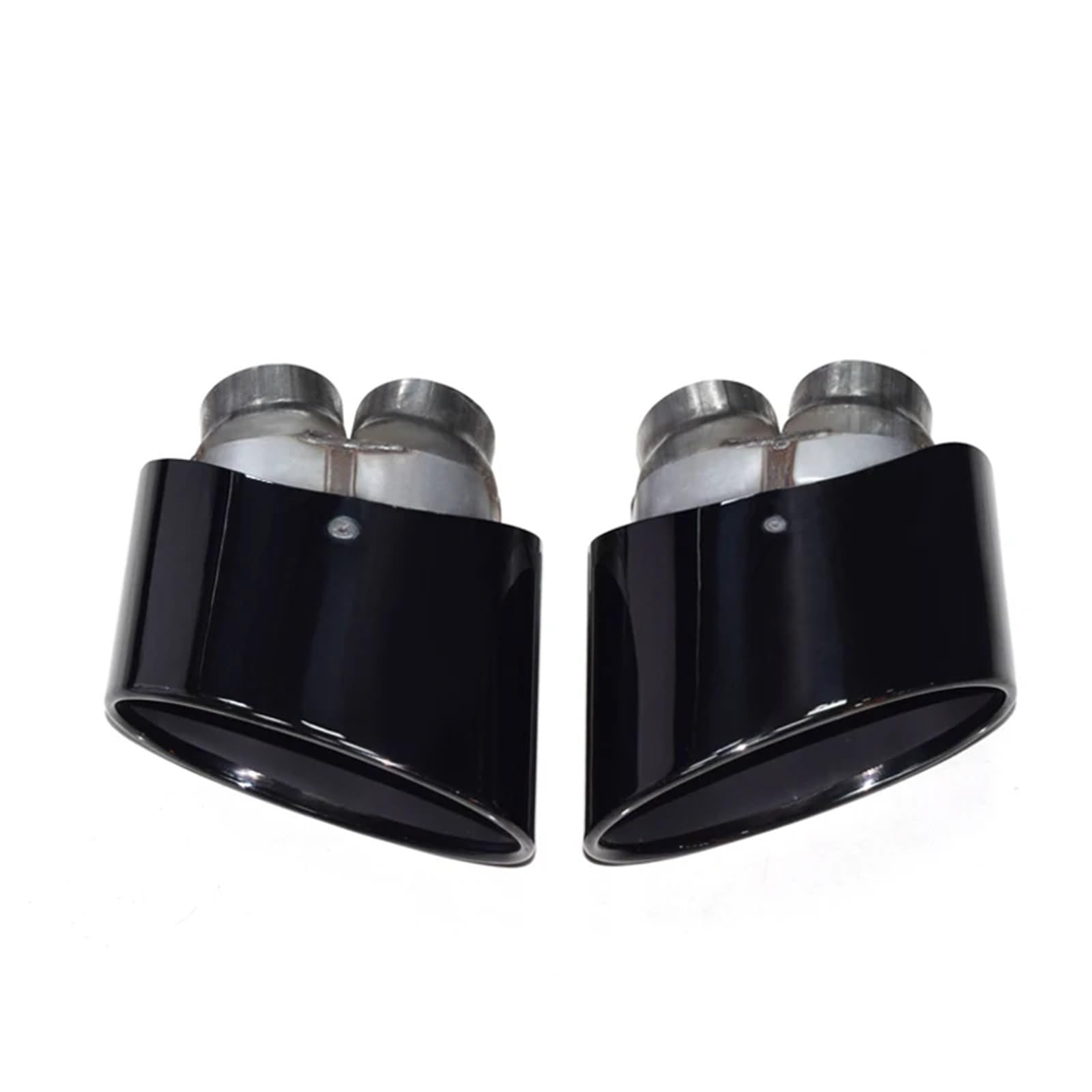 Endrohrblenden Auto Oval Auspuffblende Für RS3 RS4 RS4 RS5 RS6 Doppelte Innere Schalldämpferblende Für S3 S4 S5 S6 Auspuffanlage Auspuffrohr Endrohr Auspuff Endrohr(Schwarz) von DZSNBMSHD