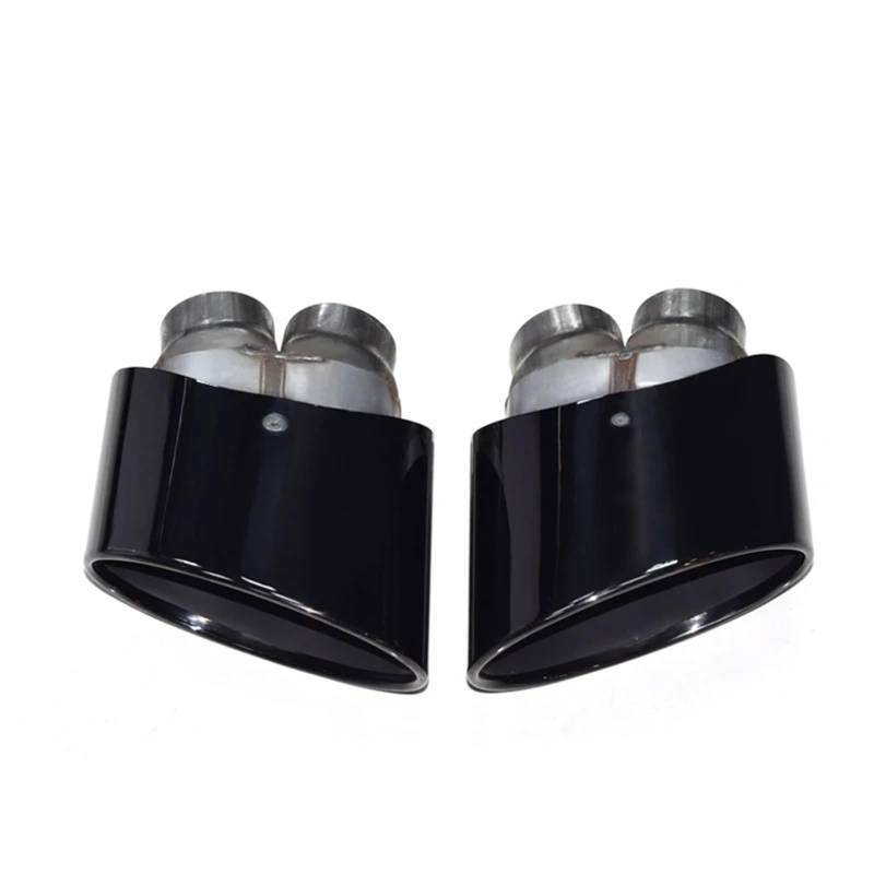 Endrohrblenden Auto Oval Auspuffblende Für RS3 RS4 RS4 RS5 RS6 Doppelte Innere Schalldämpferblende Für S3 S4 S5 S6 Auspuffanlage Auspuffrohr Endrohr Auspuff Endrohr(Schwarz) von DZSNBMSHD