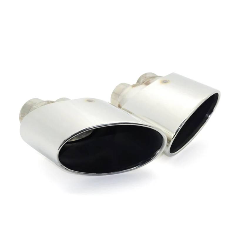 Endrohrblenden Auto Oval Auspuffblende Für RS3 RS4 RS4 RS5 RS6 Doppelte Innere Schalldämpferblende Für S3 S4 S5 S6 Auspuffanlage Auspuffrohr Endrohr Auspuff Endrohr(Silber) von DZSNBMSHD