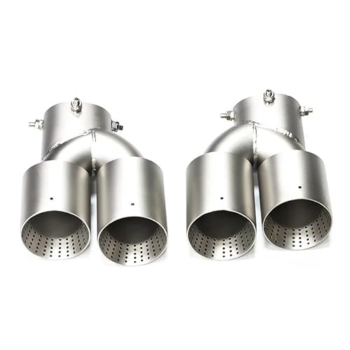 Endrohrblenden Auto-Quad-Auspuffspitze Für G22 G23 G26 Für M440i 2021 2022+ Doppelauspuffrohr Schalldämpferspitze Auspuffanlage Düse Endrohr Auspuff Endrohr(Matte SS) von DZSNBMSHD