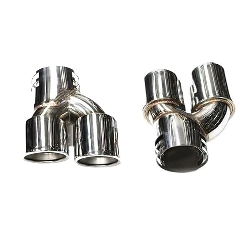 Endrohrblenden Auto-Quad-Auspuffspitze Für G22 G23 G26 Für M440i 2021 2022+ Doppelauspuffrohr Schalldämpferspitze Auspuffanlage Düse Endrohr Auspuff Endrohr(Silver B) von DZSNBMSHD