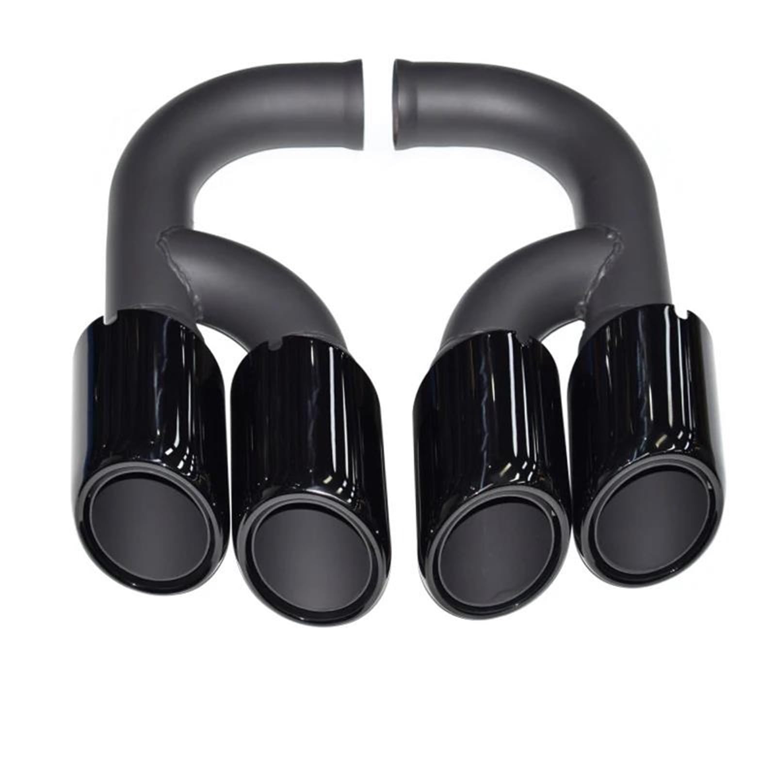 Endrohrblenden Autozubehör Quad-Auspuffblende Für Cayenne Für 958 92A V6 V8 2011–2014 Schwarzer Hinterer Auspuffrohr-Auspuffanlage-Schalldämpfer Auspuff Endrohr(Black Long) von DZSNBMSHD