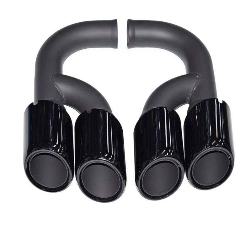 Endrohrblenden Autozubehör Quad-Auspuffblende Für Cayenne Für 958 92A V6 V8 2011–2014 Schwarzer Hinterer Auspuffrohr-Auspuffanlage-Schalldämpfer Auspuff Endrohr(Black Long) von DZSNBMSHD