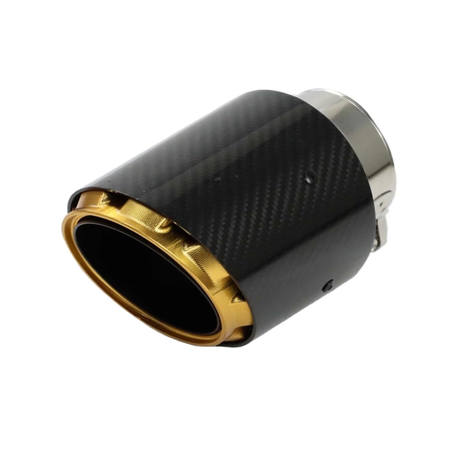 Endrohrblenden Design Bullet Style Auspuffspitze Aus Kohlefaser Für Universalauto Modifizierte Schalldämpfer-Endrohrdüse Auspuff Endrohr(Gold 63-101) von DZSNBMSHD