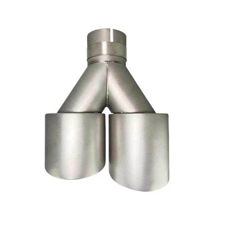 Endrohrblenden Doppelauspuffblenden, Mattiertes Edelstahl-Autoschalldämpfersystem Universell Passend Für 51 Mm 60 Mm 63 Mm Für GTI Für MK7 Für Golf 7-Düse Auspuff Endrohr(Left in63-out89mm) von DZSNBMSHD