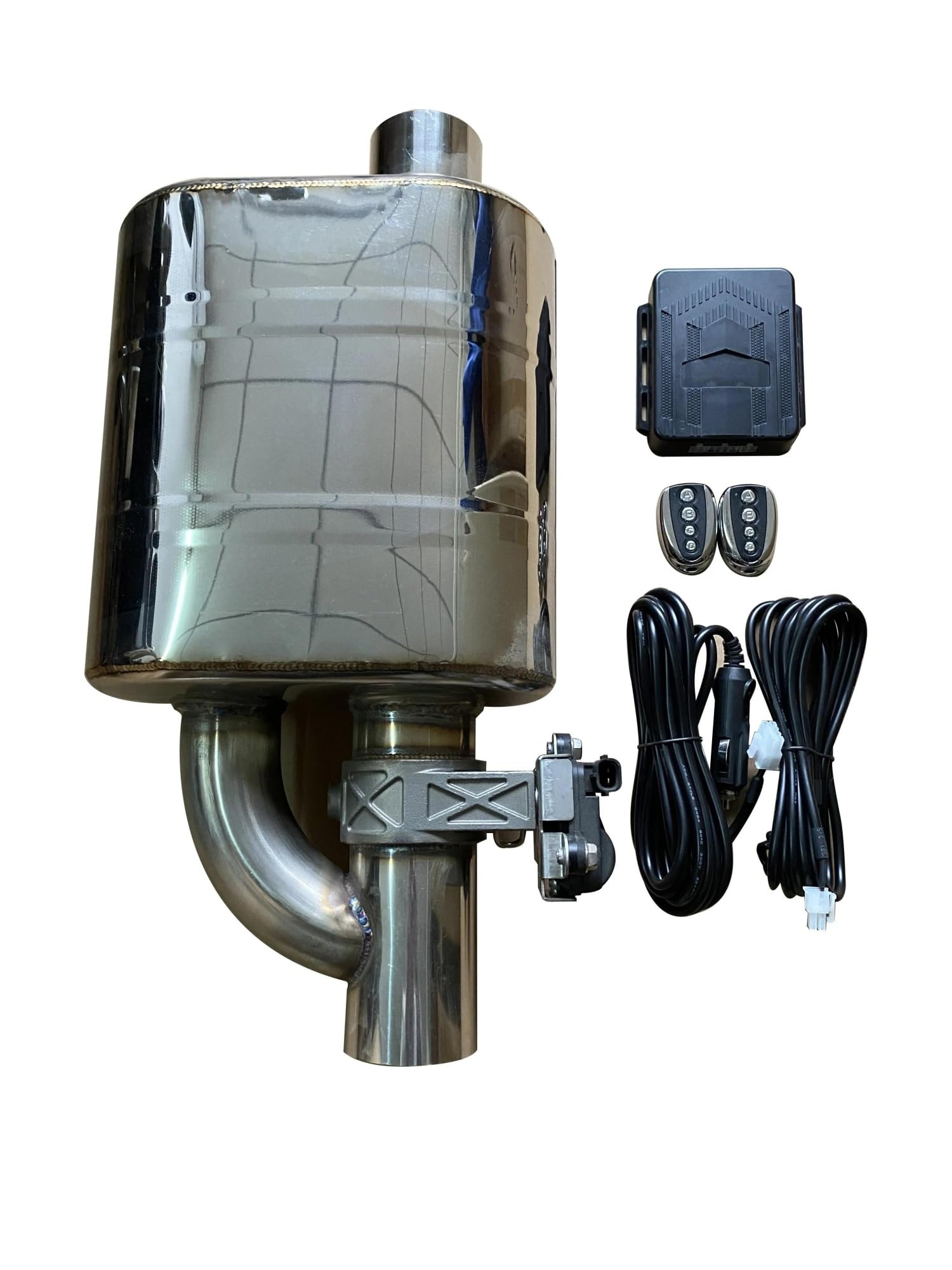 Endrohrblenden Fernbedienungs-Schallwellen-Steuerschalter Für Die Edelstahl-Ventiltrommel Eines Universellen Automobil-Auspuffschalldämpfers Auspuff Endrohr(Right 51mm C) von DZSNBMSHD