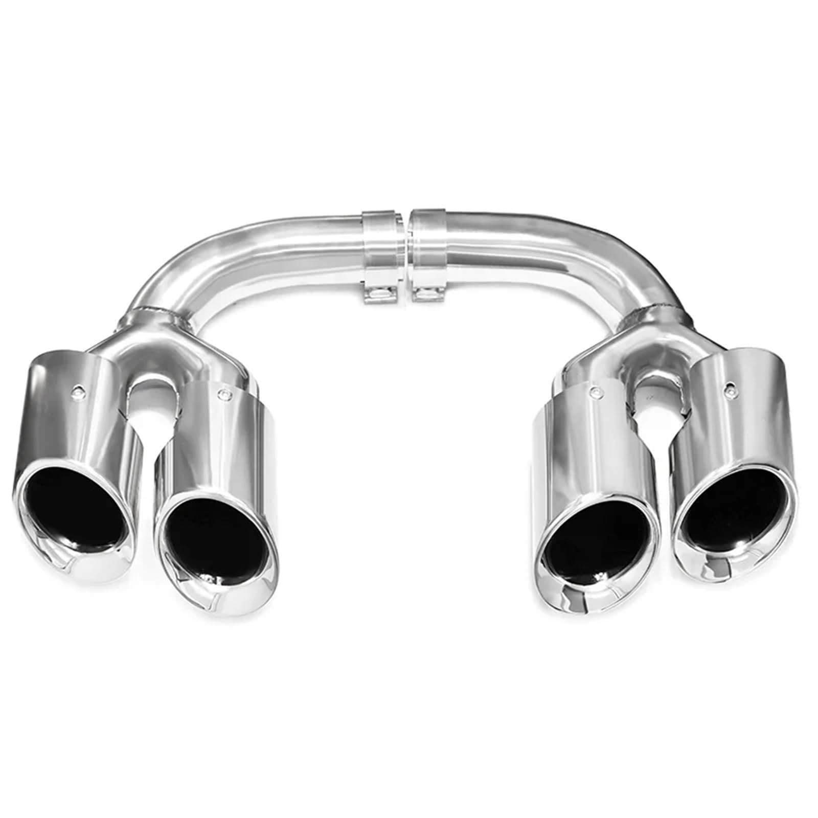 Endrohrblenden Für Cayenne Für 9Y0 2018-2024 Upgrade Quad Sport Endrohr Auspuff Auspuff Endrohr(Petrol-Silve) von DZSNBMSHD