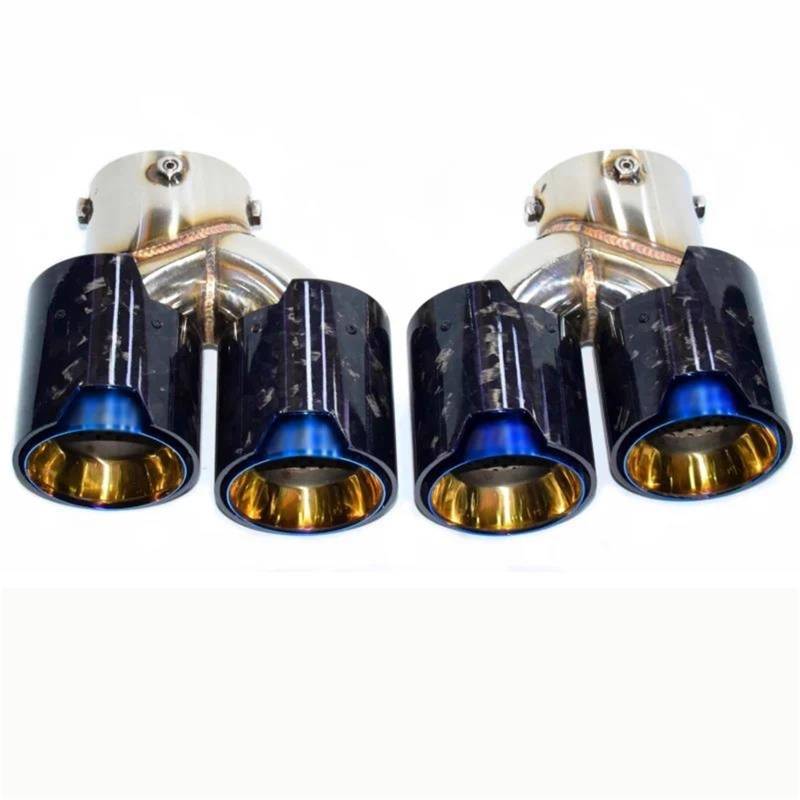 Endrohrblenden Für G23 Für M440i G20 G21 Für M340i G42 Für M240i 2021 2022 2023 Blau Überzug 4 Outlet Carbon Fiber Auspuff Kopf Auspuff Endrohr(Black 8) von DZSNBMSHD