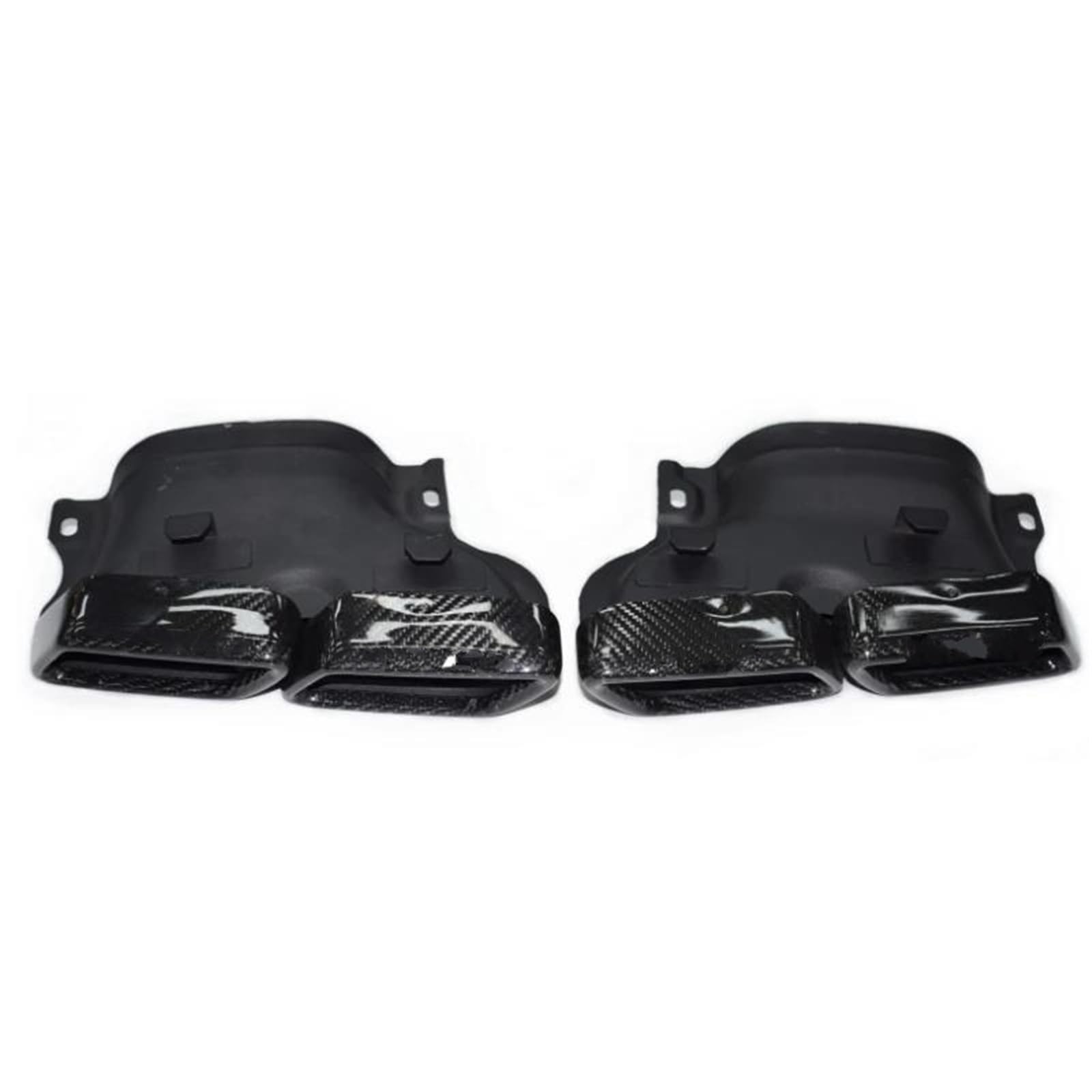 Endrohrblenden Für Mercedes Für C63 W205 C200 C300 C260 C180 15-18 Carbon Fiber Glänzend/Matt Schwarz AMG Auspuff Tipps Schalldämpfer Rohr Auspuff Endrohr(Black 3) von DZSNBMSHD