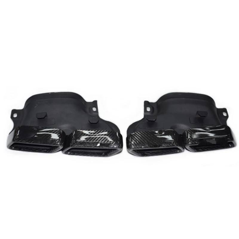 Endrohrblenden Für Mercedes Für C63 W205 C200 C300 C260 C180 15-18 Carbon Fiber Glänzend/Matt Schwarz AMG Auspuff Tipps Schalldämpfer Rohr Auspuff Endrohr(Black 3) von DZSNBMSHD