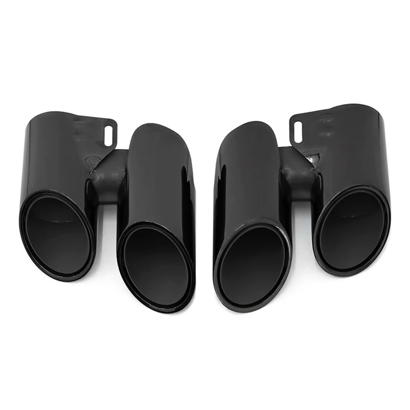 Endrohrblenden Für Paramera Für 971 2017-2024 Upgrade Dual Outlet Quad Edelstahl Endrohr Auspuff Auspuff Endrohr(Black A) von DZSNBMSHD