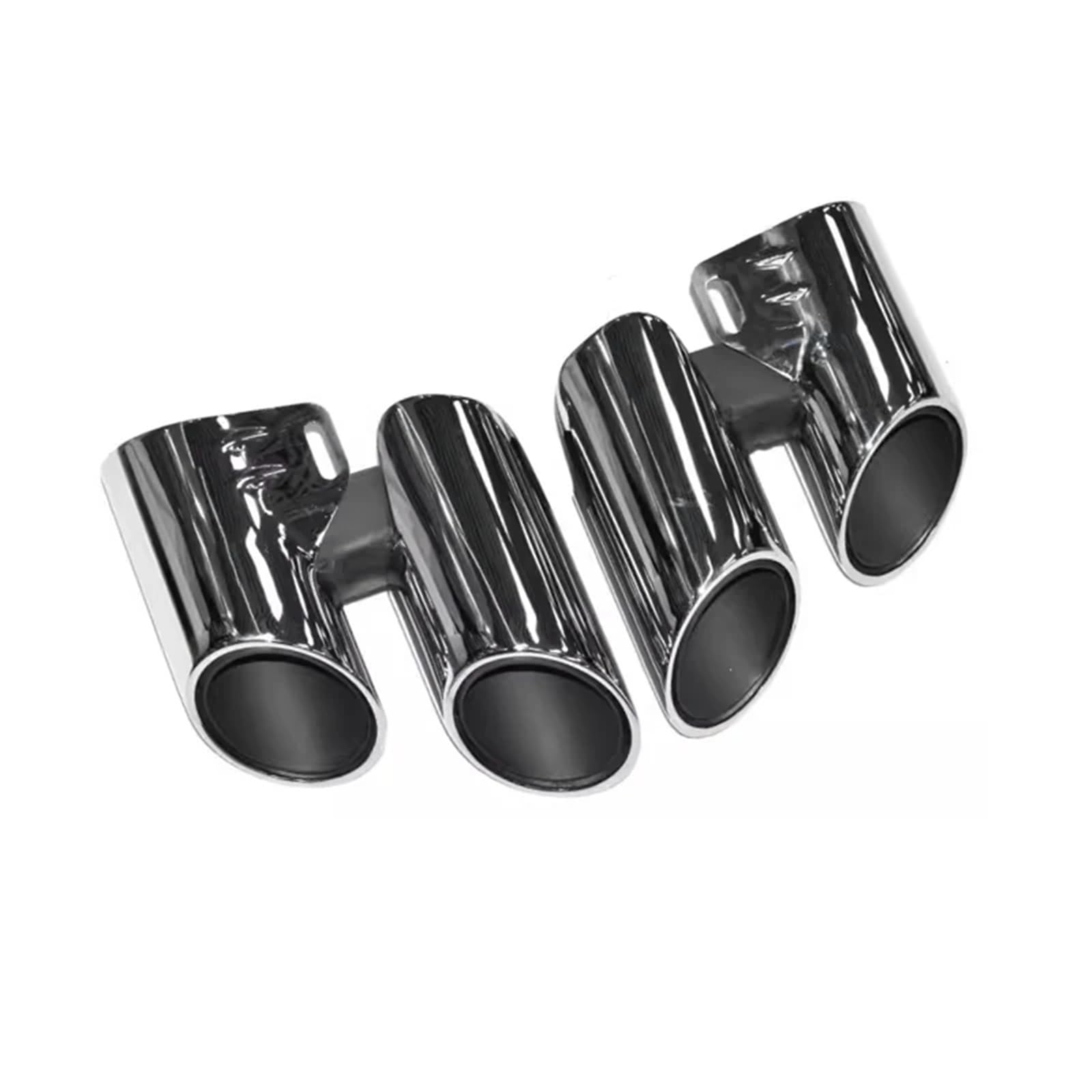 Endrohrblenden Für Paramera Für 971 2017-2024 Upgrade Dual Outlet Quad Edelstahl Endrohr Auspuff Auspuff Endrohr(Silver A) von DZSNBMSHD