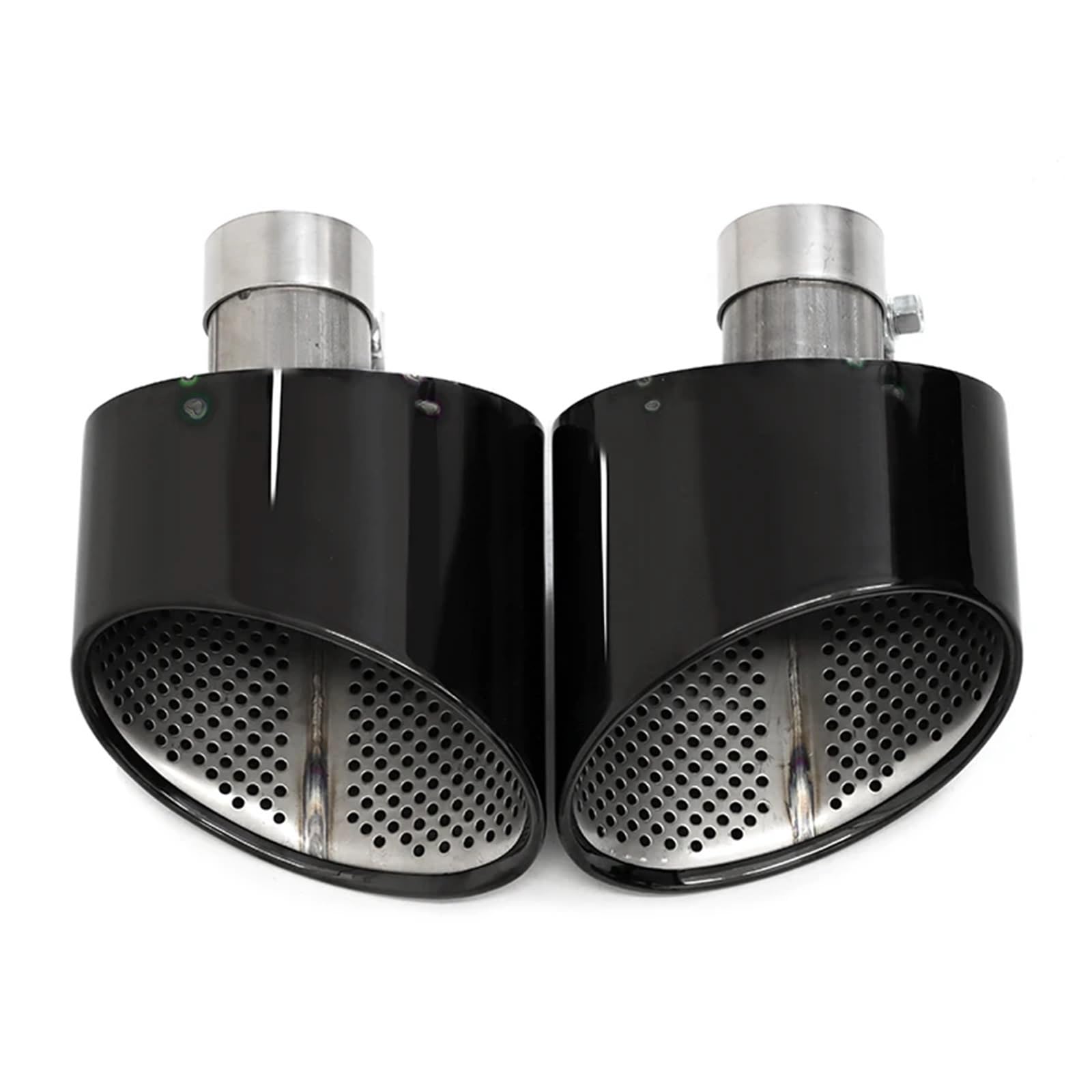 Endrohrblenden Ovale Auto-Auspuffblende Für A4 A5 A6 A7 Upgrade Für RS4 RS5 RS6 RS7 Look Schalldämpferblende Auspuffrohr Auspuffanlage Auspuff Endrohr(Schwarz) von DZSNBMSHD